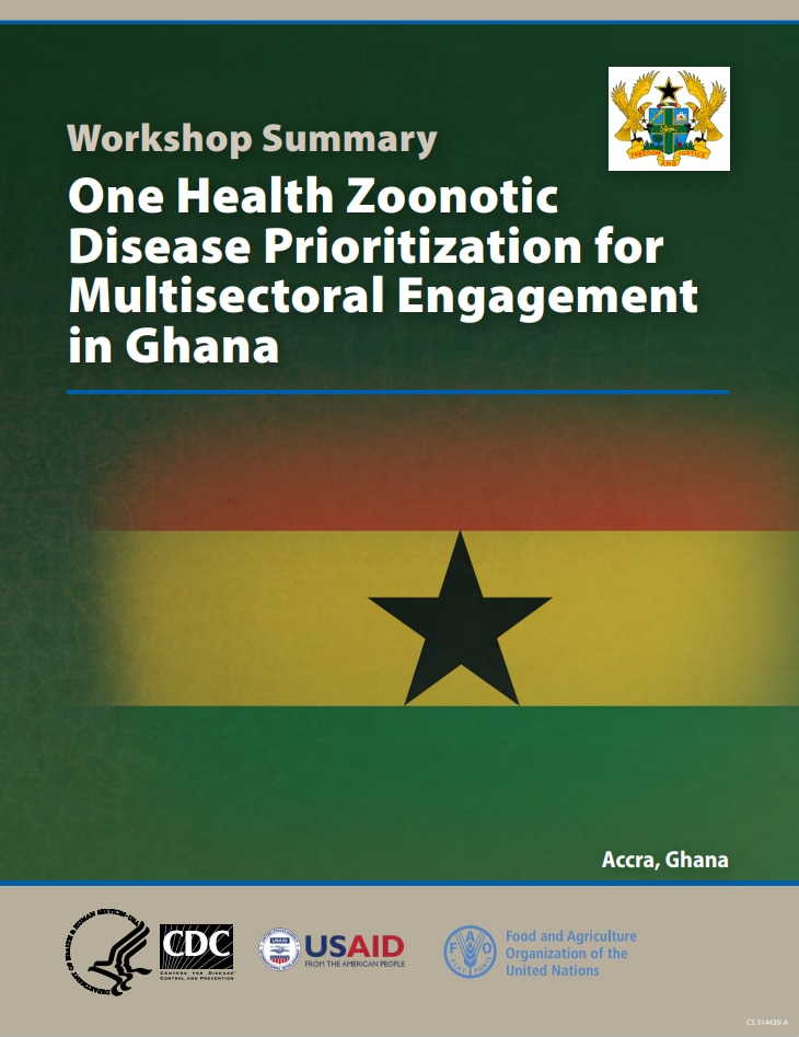 Small image of first page of Workshop Summary: One Health Zoonotic Disease Prioritization for Multisectoral Engagement in Ghana.