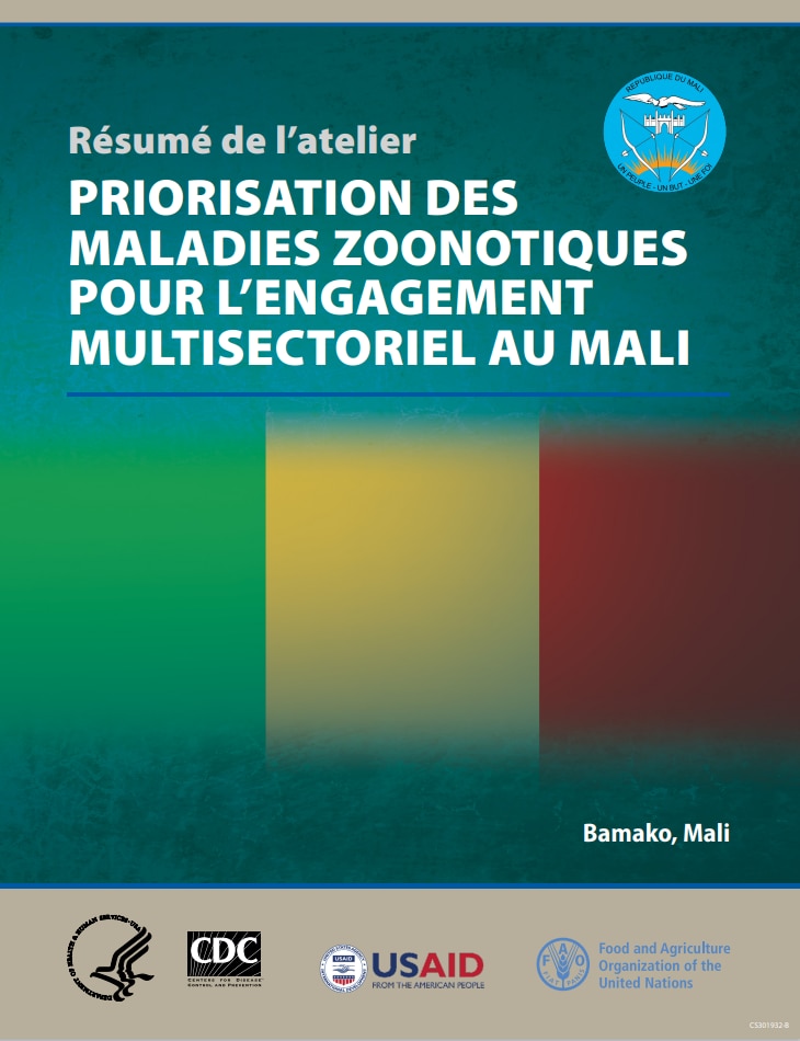 Small image of first page of Workshop Summary: One Health Zoonotic Disease Prioritization for Multisectoral Engagement in Mali-French.