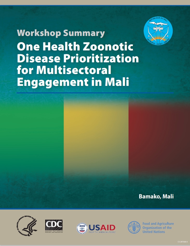 Small image of first page of Workshop Summary: One Health Zoonotic Disease Prioritization for Multisectoral Engagement in Mali.