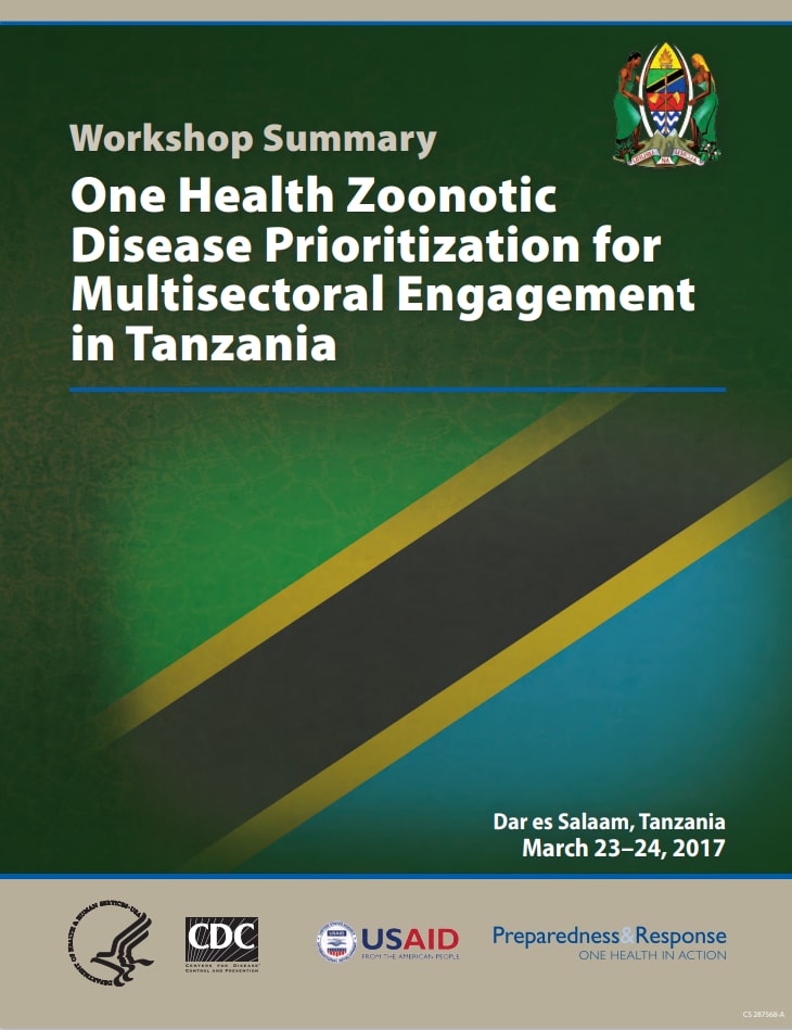 Small image of first page of Workshop Summary: One Health Zoonotic Disease Prioritization for Multisectoral Engagement in Tanzania.