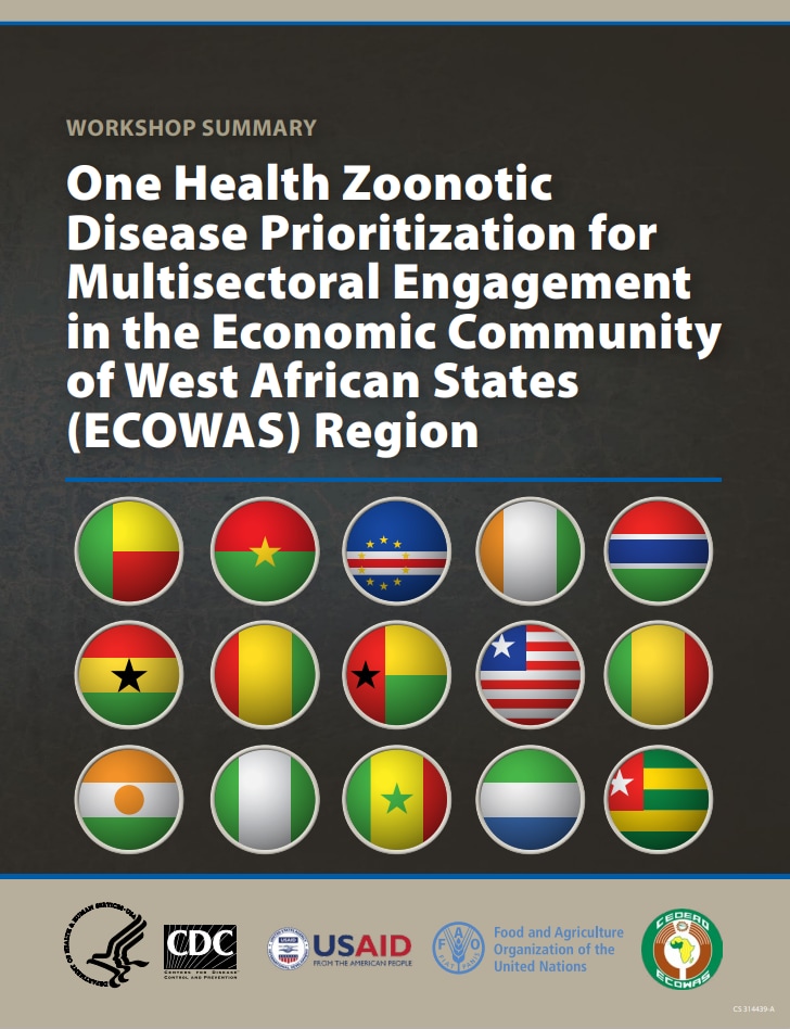 Small image of first page of Workshop Summary: One Health Zoonotic Disease Prioritization for Multisectoral Engagement in the Economic Community of West African States (ECOWAS) Region.