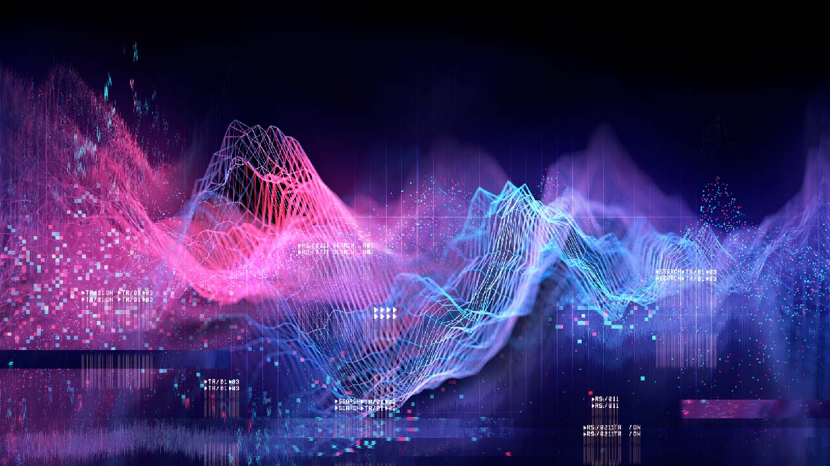 Abstract illustration showing a chart with data