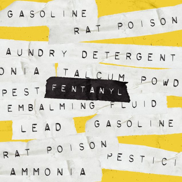 Static digital ad that describes the additives that can be found in illicit drugs, including fentanyl.