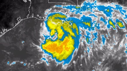 Radar image of Hurricane Edouard