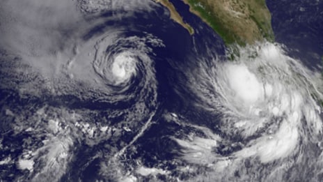 Satellite image of Tropical Storm Ernesto
