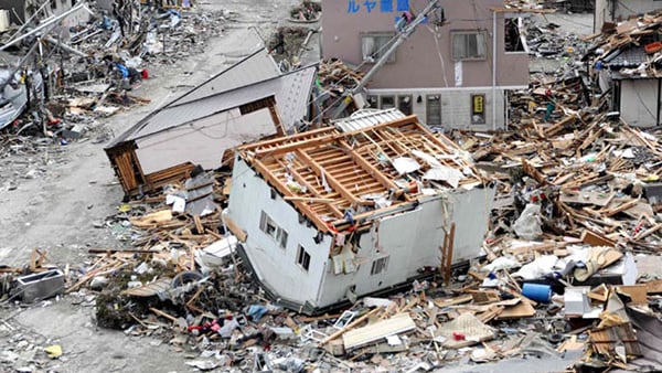 Aftermath of Japan earthquake