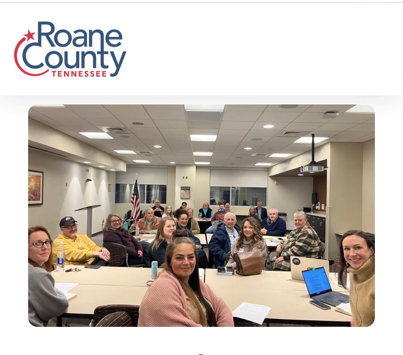 Coalition members at an opioid abatement council meeting.