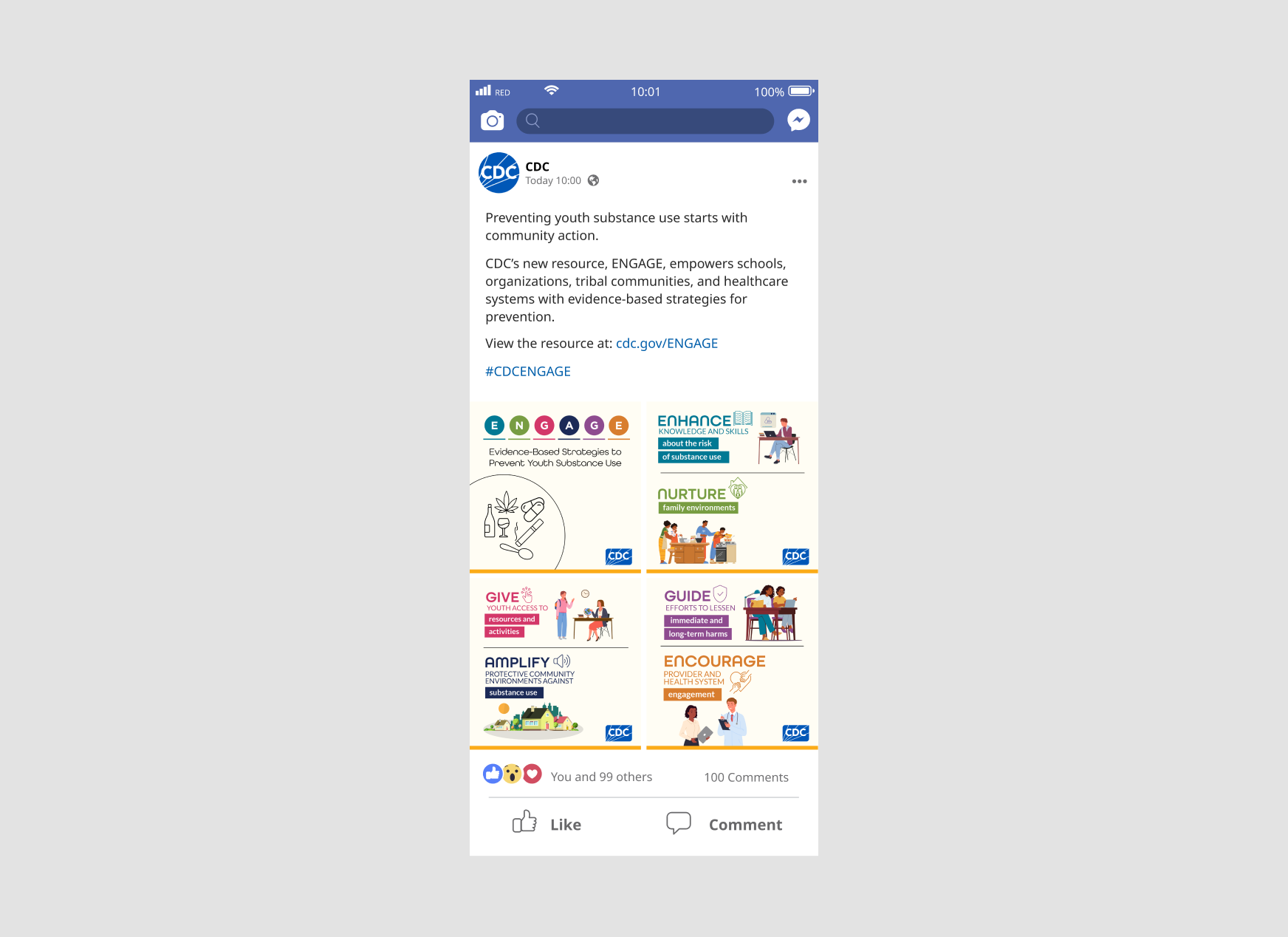 Facebook carousel image mockup