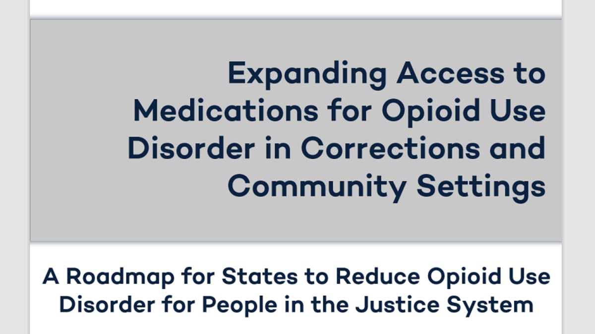 Image of Expanding Access to MOUD in Corrections and Community Settings