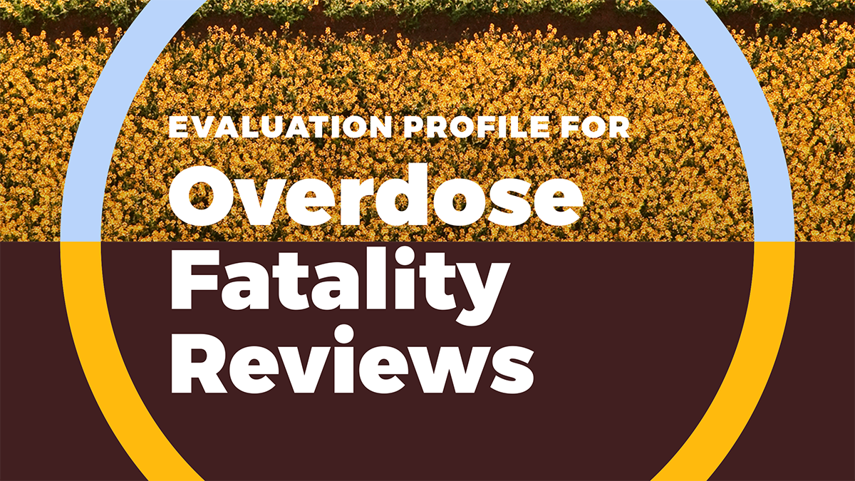 Overdose fatality reviews evaluation profile report cover