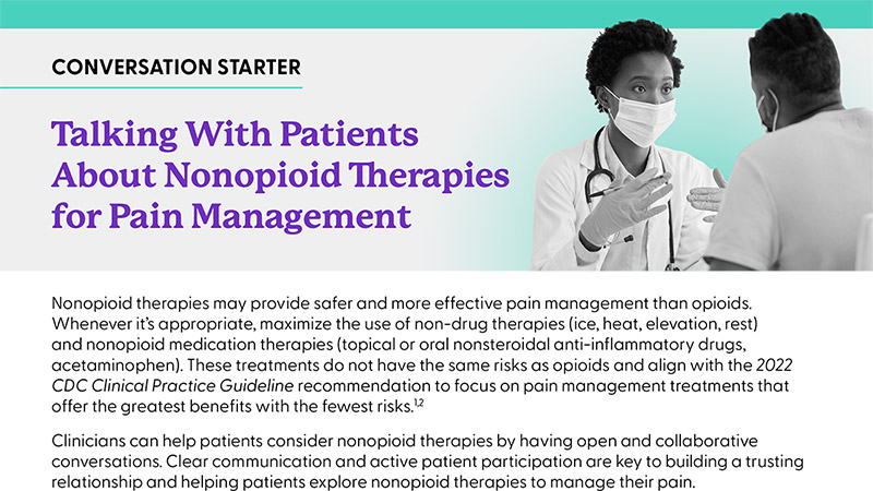 Talking With Patients About Nonopioid Therapies for Pain Management thumbnail
