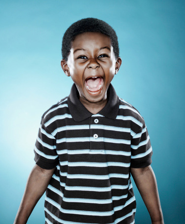 Boy yelling