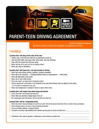 Parent Teen Driving Agreement Parents Are The Key Cdc Injury Center