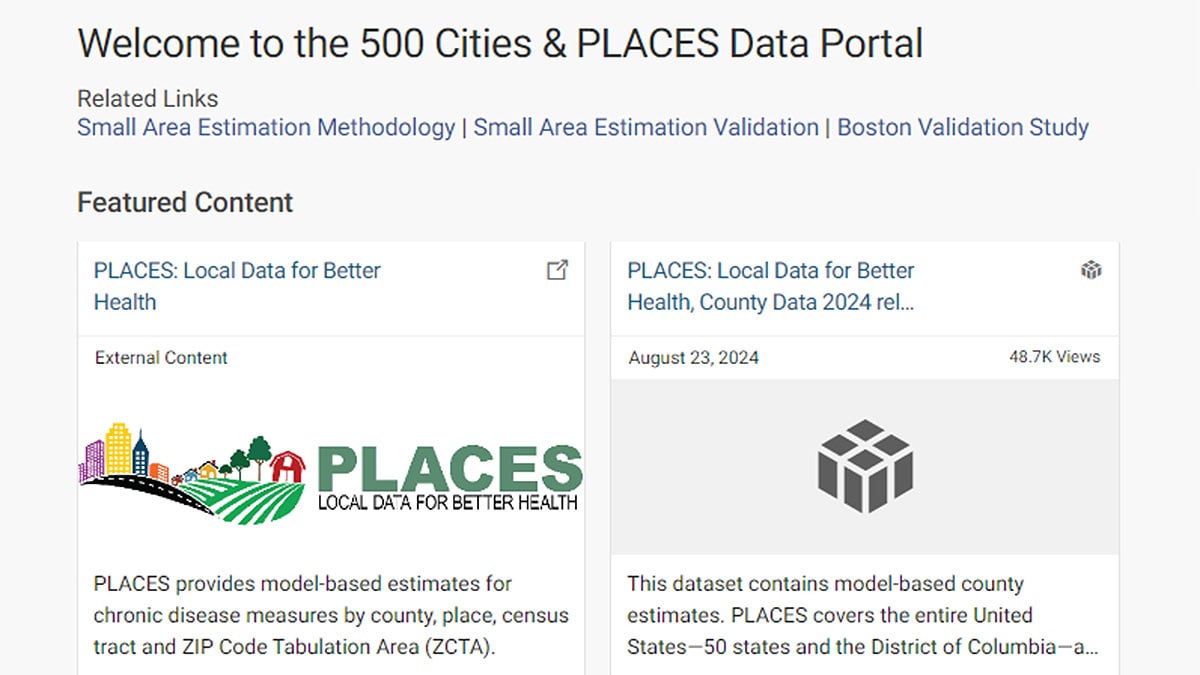 PLACES Data Portal | PLACES | CDC