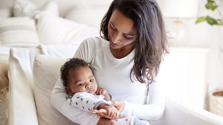 woman holding infant