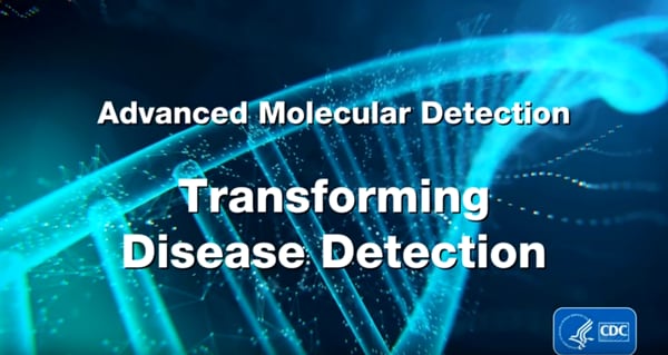 Thumbnail image that says Advanced Molecular Detection: Transforming Disease Detection with the image of a DNA molecule.
