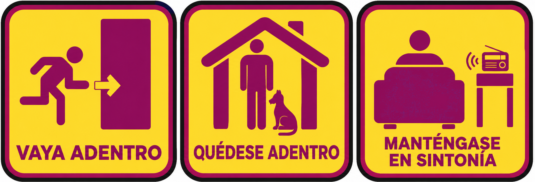 Gr&aacute;fico: Vaya adentro. Qu&eacute;dese adentro. Mant&eacute;ngase en sinton&iacute;a.