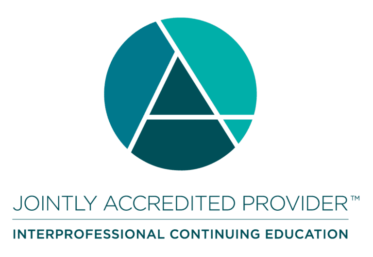 vector image of a logo noting a the course is a jointly accredited provider.