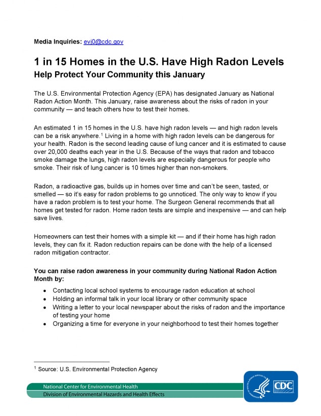 1 in 15 Homes in the U.S. Have High Radon Levels