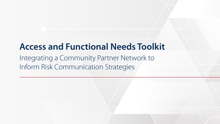 Access and Functional Needs Toolkit