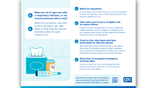 Handout: What To Do If Sick (Color, 11x8.5 in)