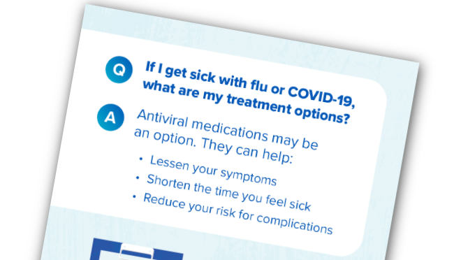 Poster about treatment for respiratory viruses