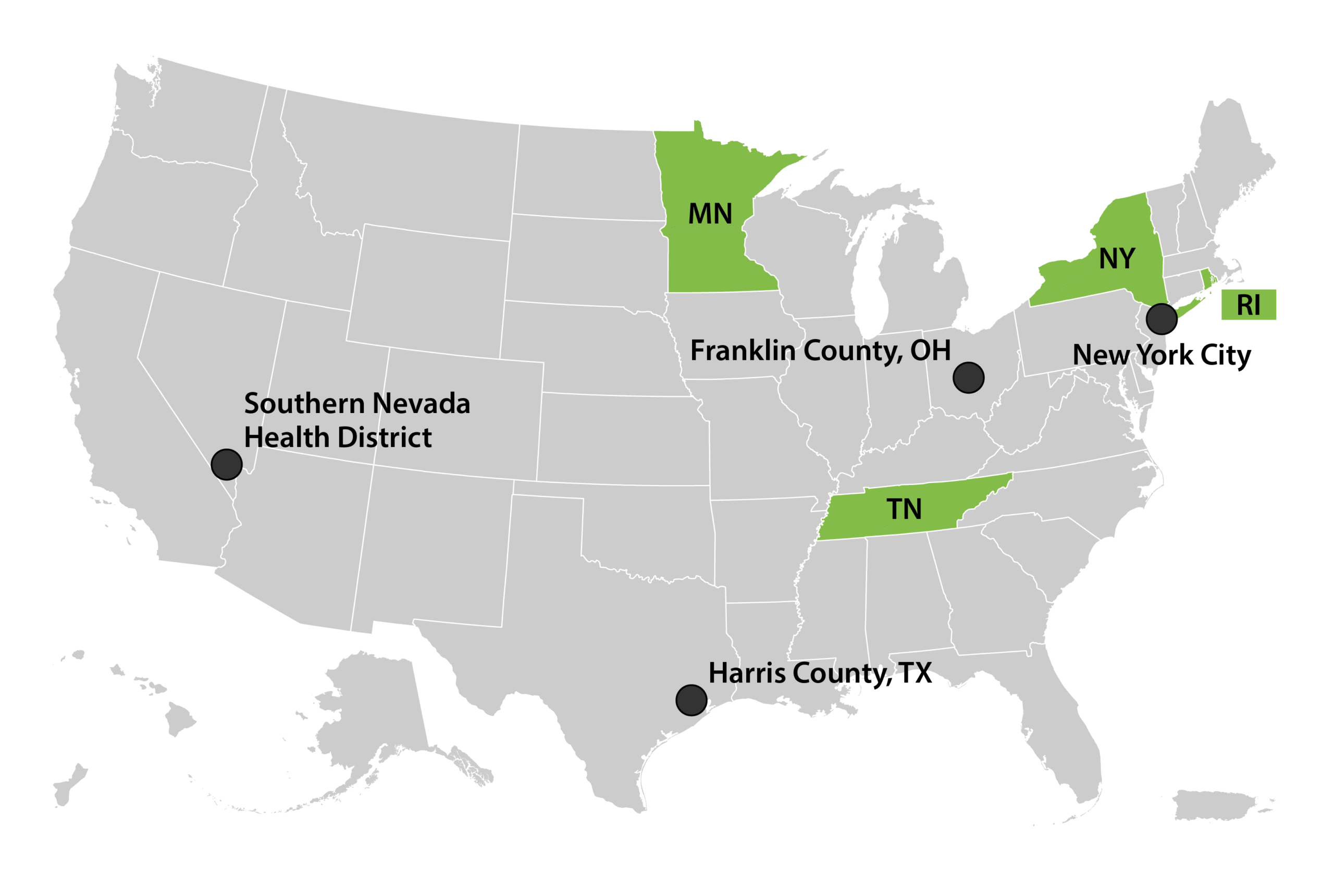 Map of EHS-Net partners