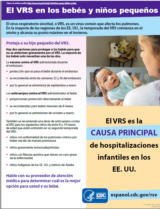Una hoja informativa descargable que describe c&oacute;mo proteger a su ni&ntilde;o de una infecci&oacute;n por el VRS.