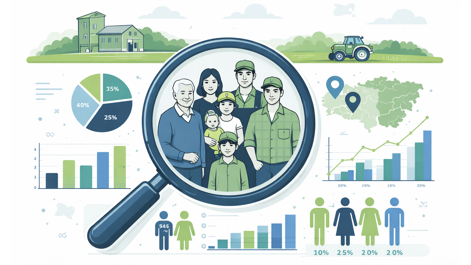 Illustration on analyzing demographics in rural populations
