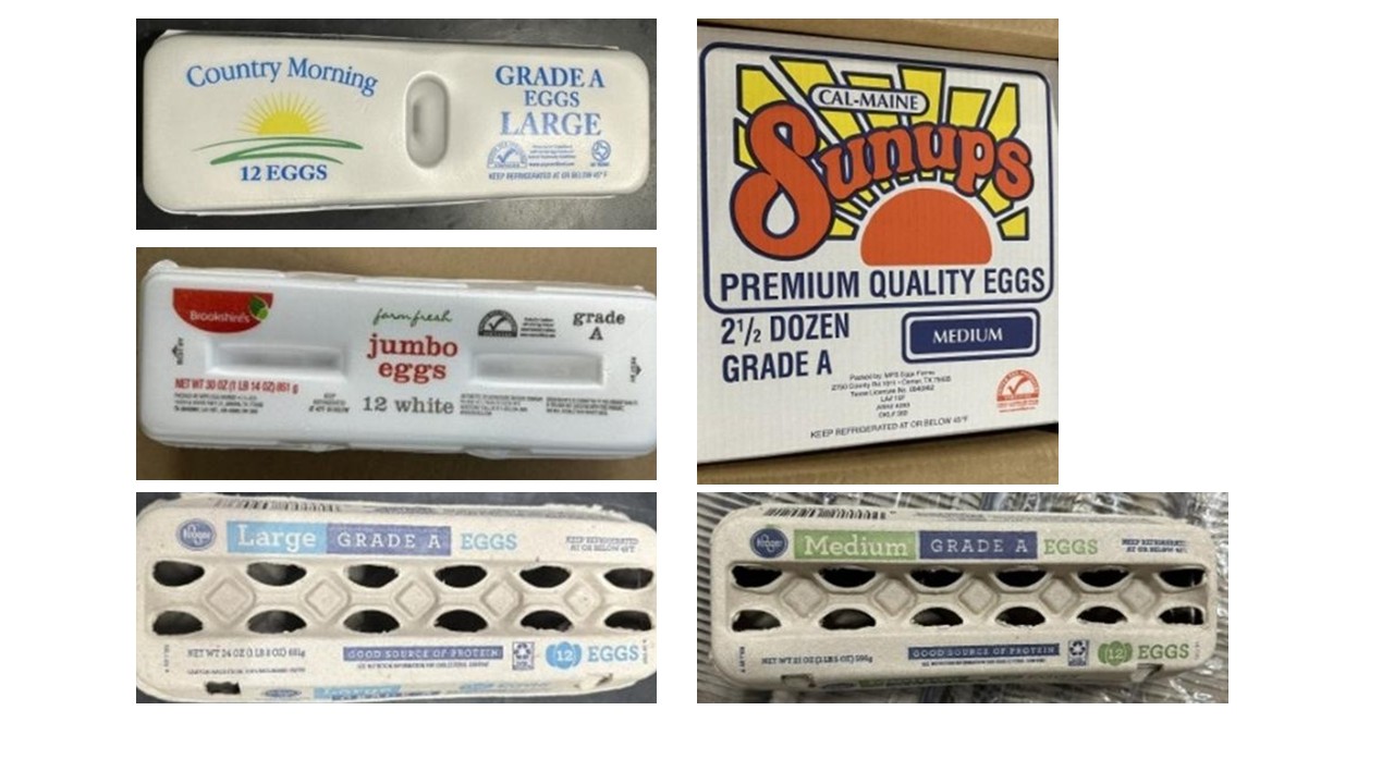 Recalled eggs