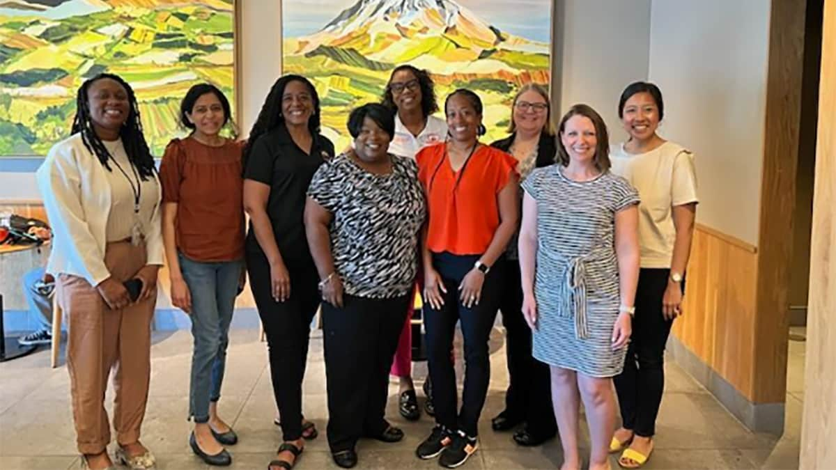 L to R: Janelle Highland, Ashima Singh, Rae Blaylark, Annie J. Ross-Womack, Tokara Henry, Talana Hughes, Nicole Steiner, Allison Remiker and Melissa Azul