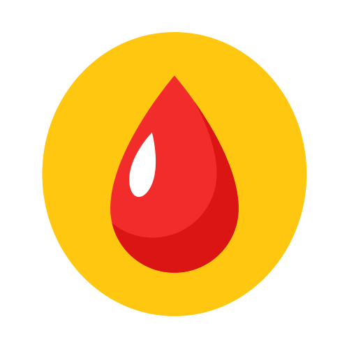 Illustration of a blood droplet.