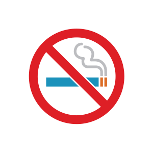Graphic of a no smoking sign.