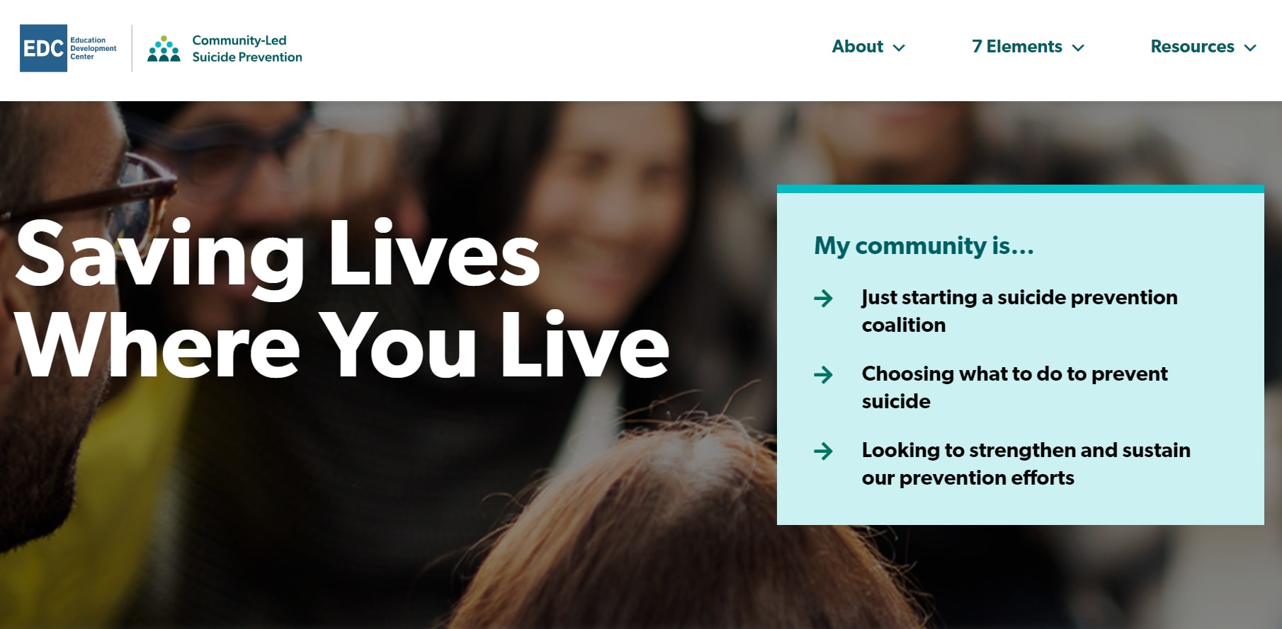 Community-led suicide prevention's homepage