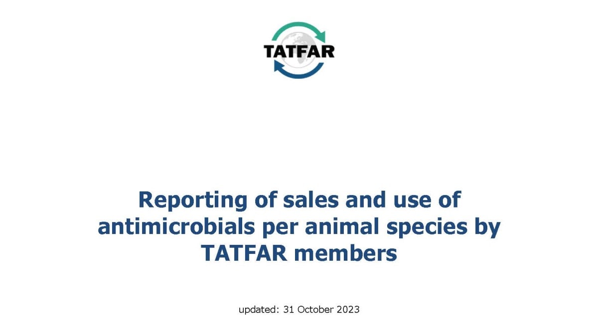 TATFAR reporting of sales and use of antimicrobial