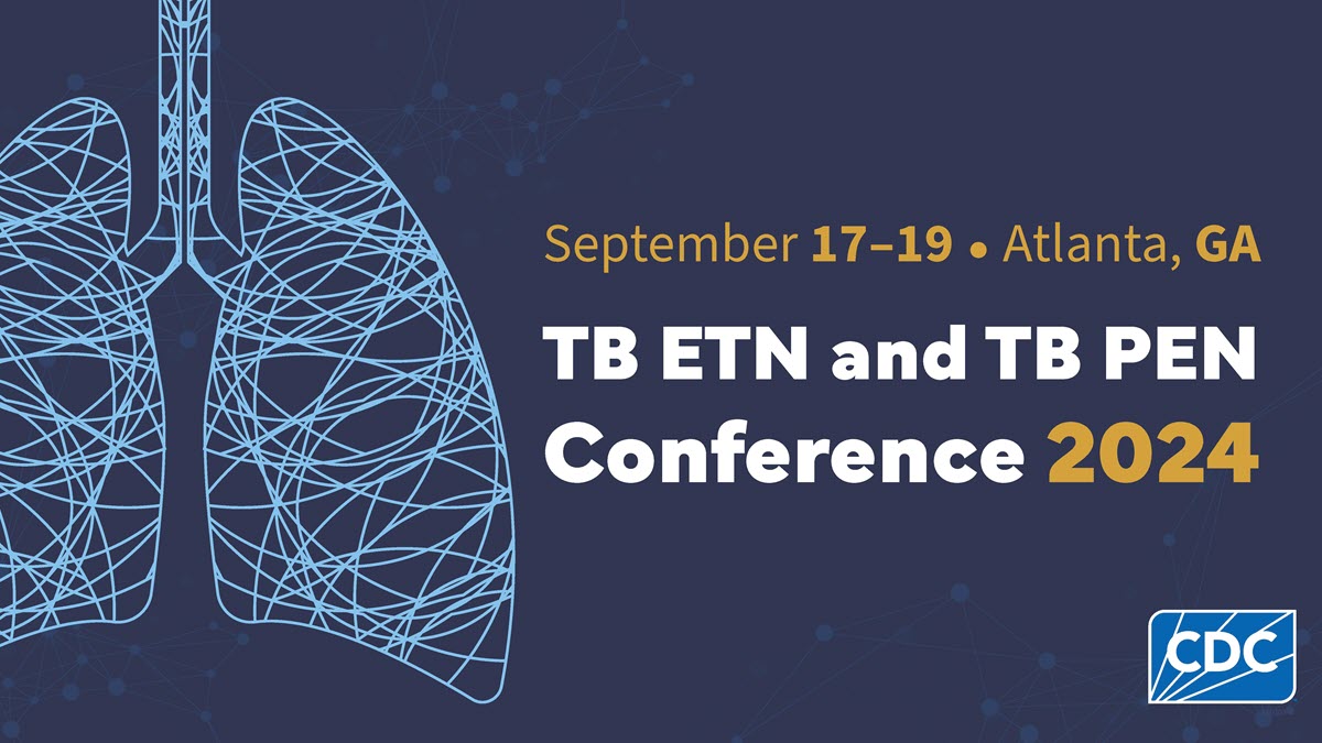 TB ETN and TB PEN Conference 2024 logo with event date, location, and CDC branding.