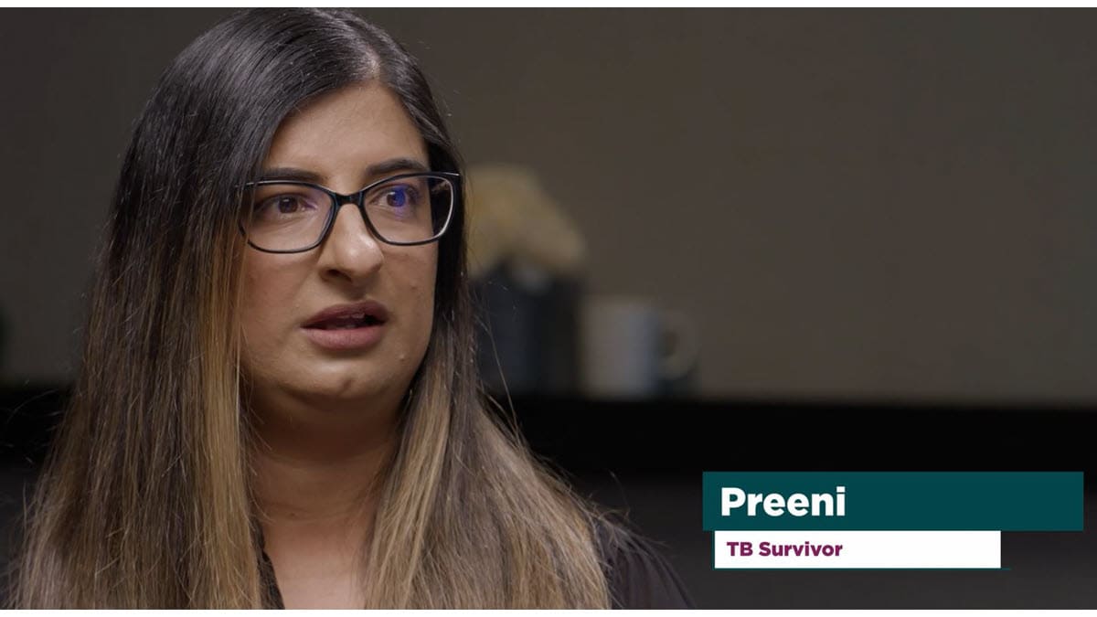 Screenshot of Preeni, a TB survivor