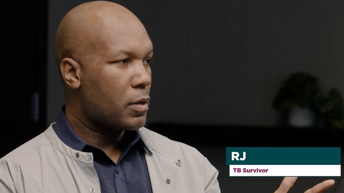 Screenshot of RJ, a TB survivor