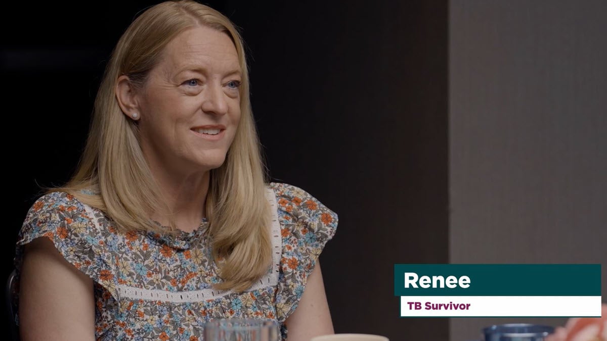 Screenshot of Renee, a TB survivor