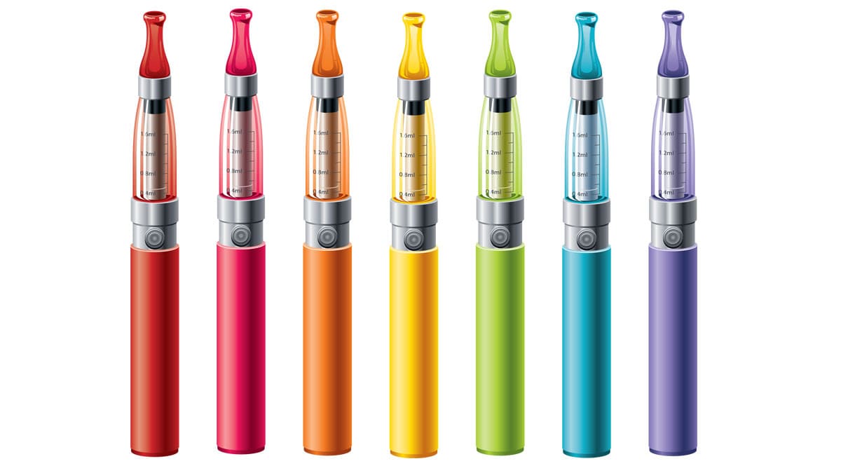 e-cigarettes' in rainbow LGBT colors