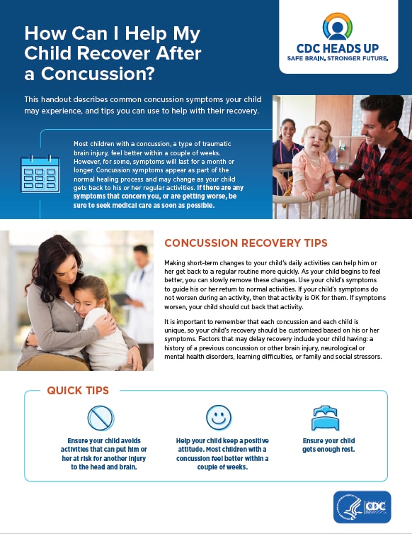 CDC Pediatric mTBI Guideline | Concussion | Traumatic Brain Injury | CDC  Injury Center