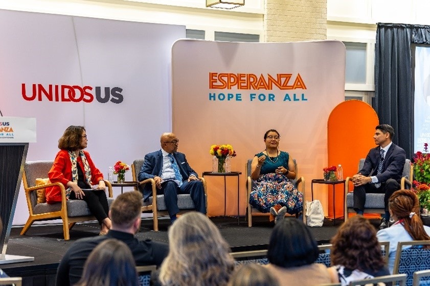 Panelists discuss vaccine equity strategies during the closing session of the 2024 EHFA Vaccine Program Convening.