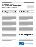 COVID-19 Vaccine VIS | Vaccines & Immunizations | CDC