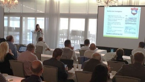 Group of attendees at a seminar training.