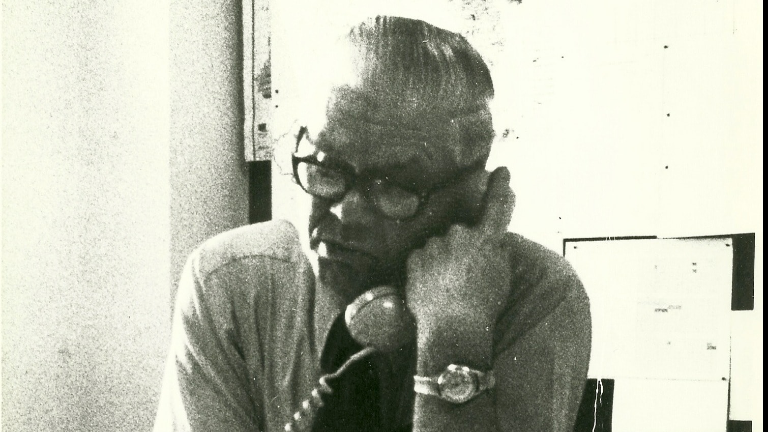 Bill Watson at His Desk, late 70s.