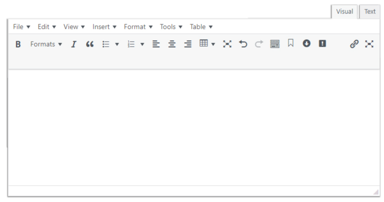 WYSIWYG-Editor Screen Capture of the WCMS WYSIWYG Editor