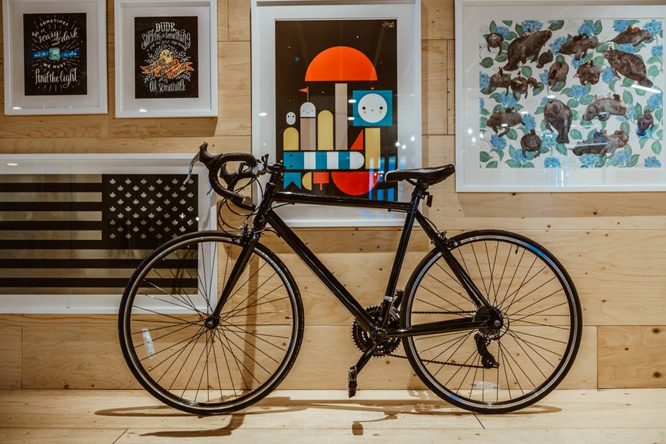Bicycle in art gallery Example image: bicycle in art gallery