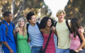 Example image: young friends