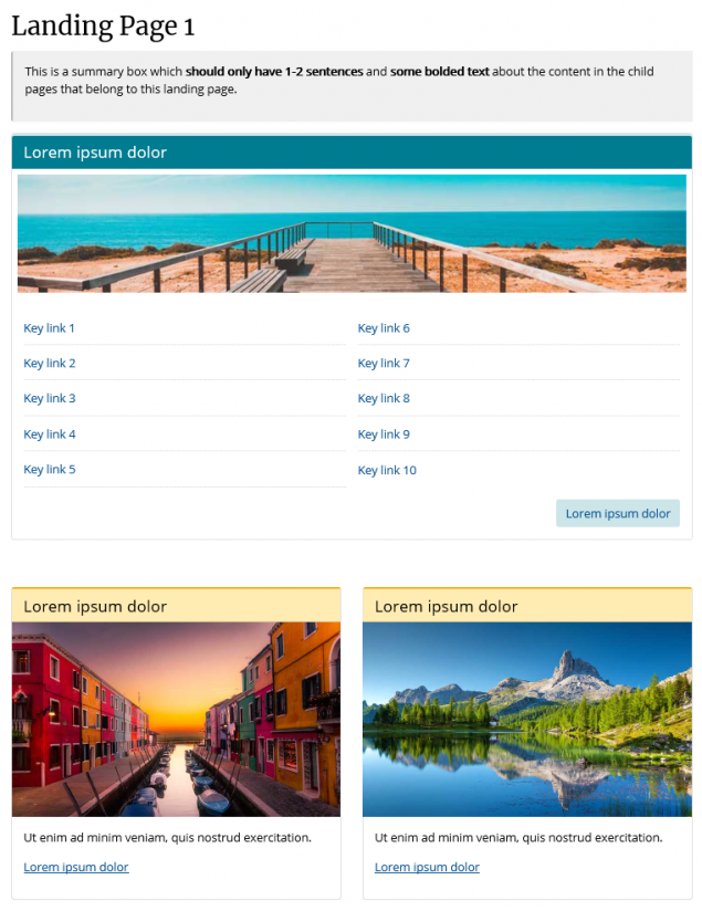 Example landing page 1