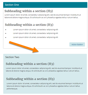 card-sections Content Separator